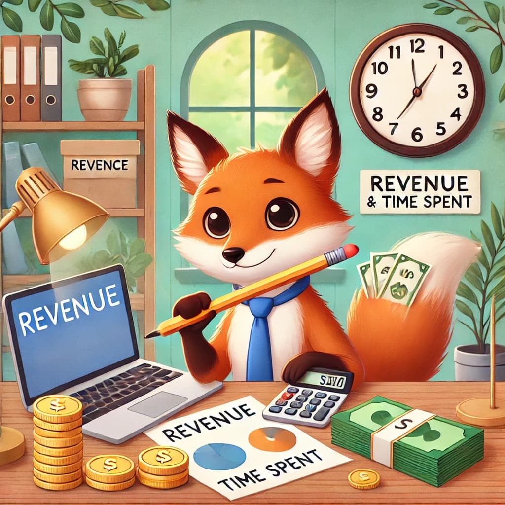 Image d'un renard qui fait son bilan financier